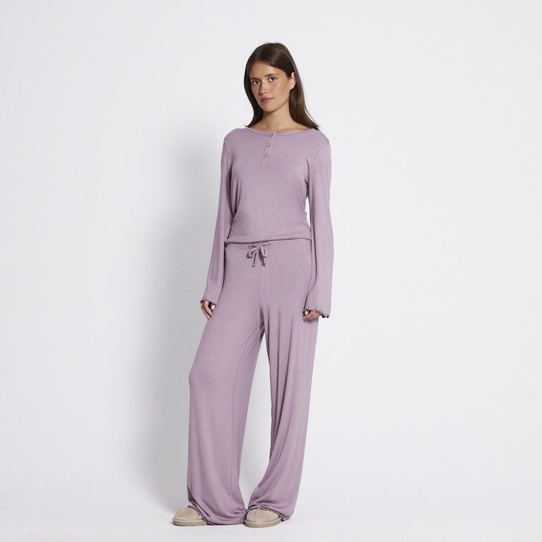 Loose soft pants "Carla" Heather Pink
